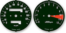 Load image into Gallery viewer, CB400F 1976 Speedo &amp; Tach Face Decal Set ~ MPH