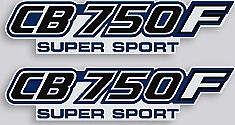 CB750F 1982 Side Panel Logo Decal Set ~ Silver Model