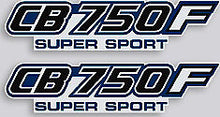 Load image into Gallery viewer, CB750F 1982 Side Panel Logo Decal Set ~ Silver Model