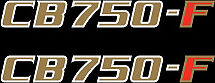 CB750F 1980 Side Panel Logo Decal Set ~ Black Model