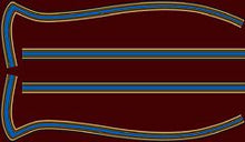 Charger l&#39;image dans la galerie, CB550K 1977-78 Gas Tank Stripe Decals ~ Gold/Blue Type