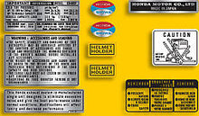 Charger l&#39;image dans la galerie, CB400F 1976 ~ Parakeet Yellow Model ~ Warning and Service Label Set